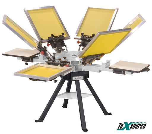 Vastex V-1000 Screen Printing Press | 6 Color 6 Station