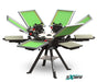 Vastex V-1000 Screen Printing Press | 6 Color 6 Station