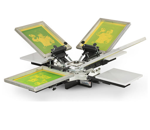 Vastex V100 Screen Printing Press 4 Color 4 Station